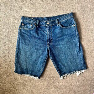 Levi's 511 Slim Cut-Off Denim Blue Jean Shorts Mens 36